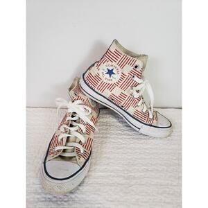 Y2K Converse Chuck Taylor Unisex Shoes 7.5 M 5.5 All Star Hi Americana Patriotic